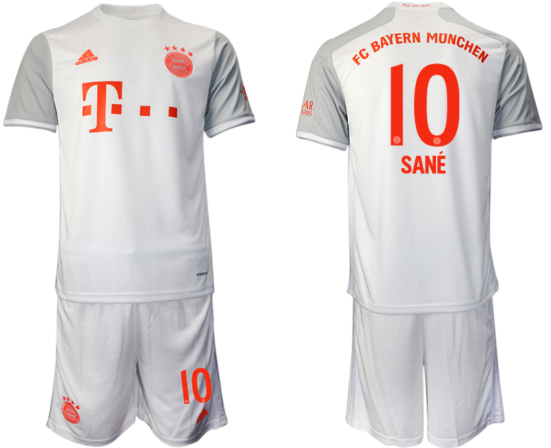 Men 2020-2021 club Bayern Munich away #10 white Soccer Jerseys